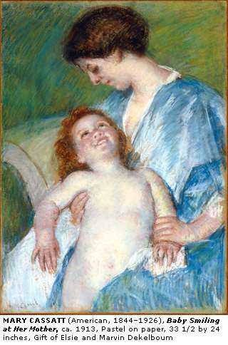 Mary Cassatt Baby Smiling At Her Mother